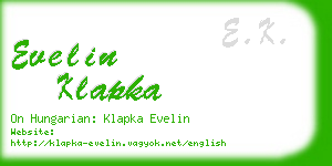 evelin klapka business card